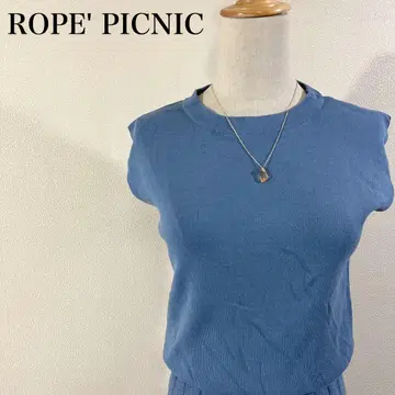 ROPE' PICNIC 로페피크닉 니트 원피스 블루 그레이 절개