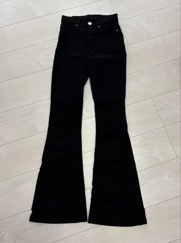 EVRIS 플레어 팬츠 블랙 스트레치