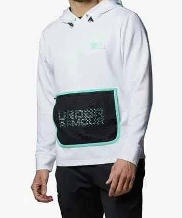 언더아머 화이트 후드 부착 후드티 XL