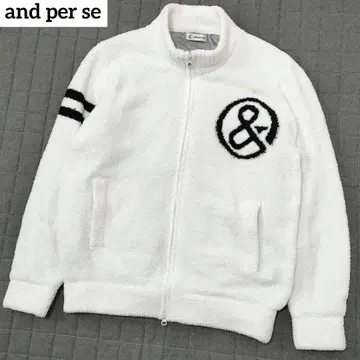 and per se 앤퍼시 보아 플리스 자켓 로고 화이트 L