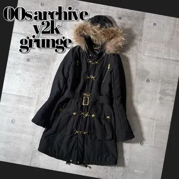 00s fireman jacket far gold buckle y2k