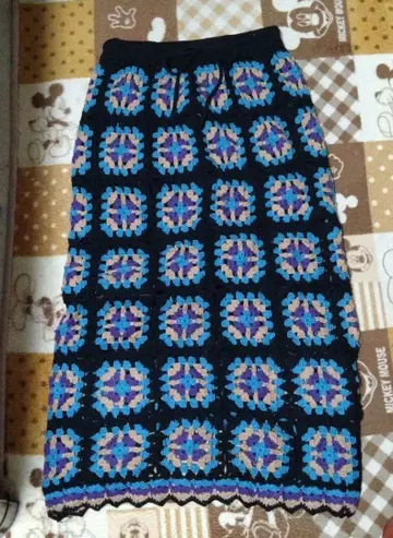 jouetie 크로셰 롱 스커트 블랙