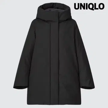 새상품급 유니클로 하이브리드 다운 숏코트 발수 경량 방한 A라인