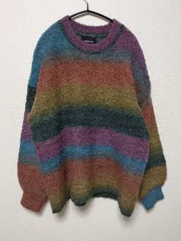 삿포로 발 브랜드 melange 마블 컬러 니트 그라데이션