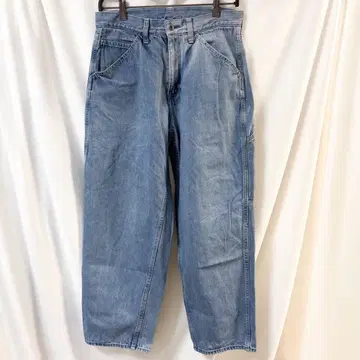 페인터 디자인 데님 팬츠 와이드 CANTON 원단 남성용 청바지