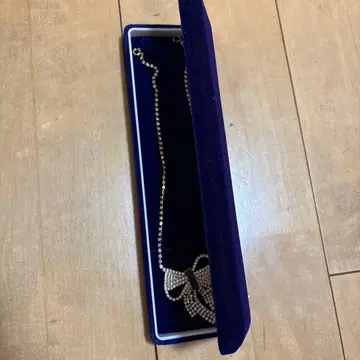 리본 나비 모티브 목걸이 스와로브스키 반짝반짝 귀여운