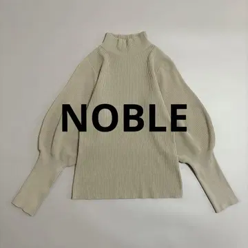 NOBLE 노블 벌룬 슬리브 니트 베이지 워셔블 23SS