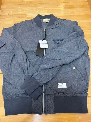 인기 Schott 다크 그레이 점퍼