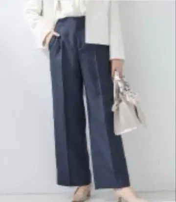 빅 사이즈! INDIVI / 턱 / 와이드 팬츠 / 15호