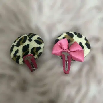 디즈니 헤어핀 레오파드 무늬