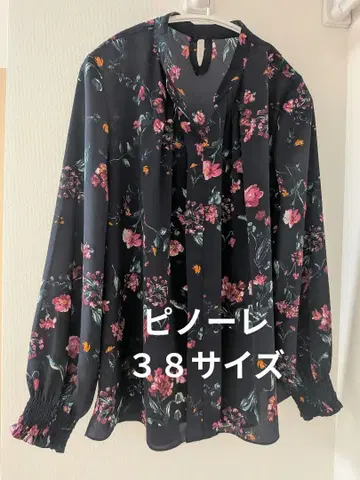 피노레 꽃무늬 블라우스