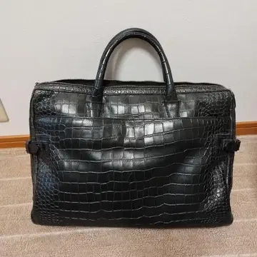 Apiana 크로커다일풍 비즈니스 백 블랙