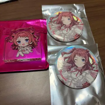 학마스 선샤인 수족관 아크릴 블록 캔뱃지 하나미 사키