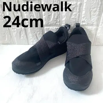 Nudiewalk 스트레치 슬림 스니커즈 블랙