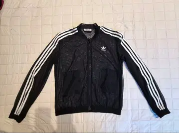 adidas 메쉬 자켓 3 라인 블랙