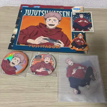 세가 럭키 쿠지 주술회전 이타도리 유우지 5종 세트 캔뱃지 아크릴 스탠드