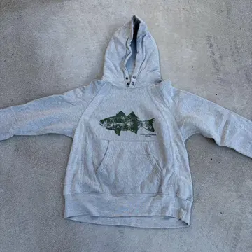 [ 초레어 ] 엔지니어드 가먼츠 물고기 프린트 후드티 L 리버스 위브