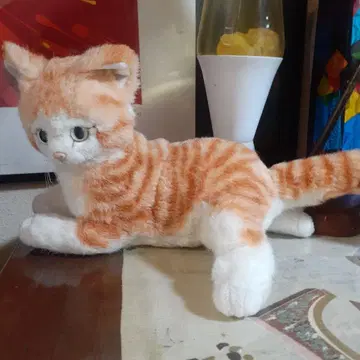 빈티지 레트로 1991년 타카라 고양이 로봇 봉제 인형 야옹 하고 울어요