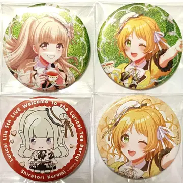 D4DJ Lyrical Lily 5th 캔뱃지 호두 미이코 글리터