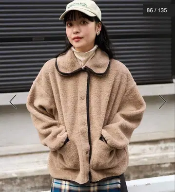 FREAK'S STORE 둥근 카라 컷 보아 자켓