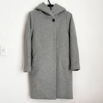 저널 스탠다드 울 후드 코트 그레이 M