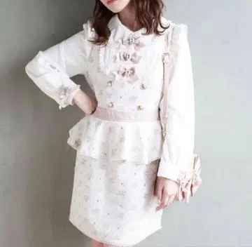 LIZLISA 모노그램 트위드 원피스