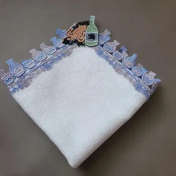 치카자와 레이스 시즌 타월 손수건 사케 그레이