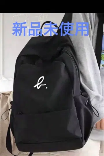 에네스베 agnes b. 블랙 로고 백팩 미사용 새상품