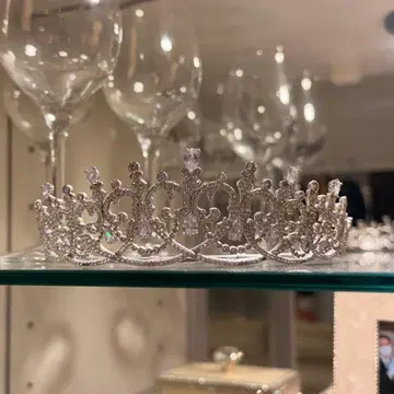 장식적인 실버 티아라