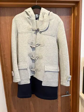 muta 후드 부착 더플 코트 M 그레이/네이비