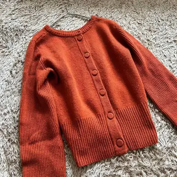 FOXEY 폭시 캐시미어 가디건 토르테 38 오렌지 고급 스테디셀러