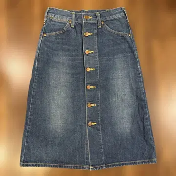 Wrangler 데님 스커트 버튼 프론트