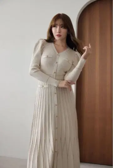 herlipto Suite Room Knit Long Dress