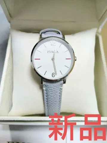 FURLA 아날로그 손목시계 블루 GENUINE LEATHER