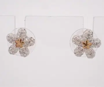 스와로브스키 SWAROVSKI 꽃 모양 크리스탈 귀걸이