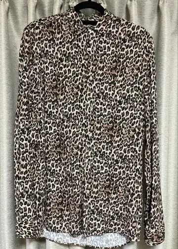 ZARA 레오파드 무늬 긴팔 셔츠 S