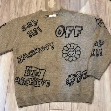 [ 새상품급 ] 2nd ARCHIVE 그래픽 니트 브라운