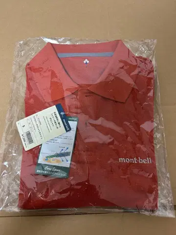 몽벨 코어 스팬 피케 셔츠 남성용 S 오렌지