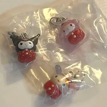 산리오 딸기 메지루시 액세서리 가챠 마이멜로디 쿠로미 우사하나