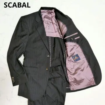 스캐벌 수트 셋업 2B 스트라이프 네이비 L 슈퍼120's