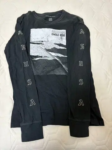Eagle USA 그래픽 긴팔 T셔츠 블랙