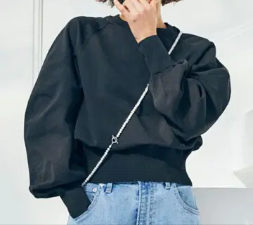 BARNYARDSTORM 밴야드 스톰 커브 슬리브 니트 블랙