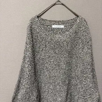 ELEGARMENT 크루넥 오버사이즈 스웨터(L) 믹스 그레이