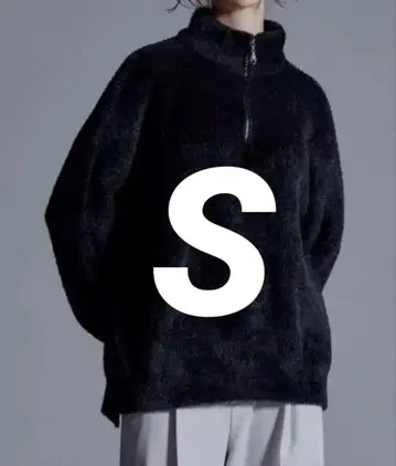 Loose/루스 하프 지퍼 니트 블랙