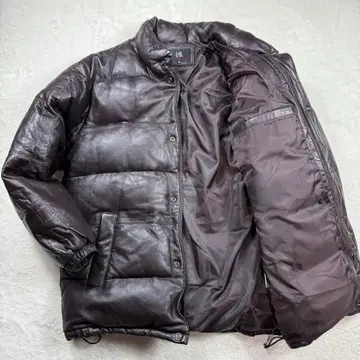 L&B HOMME 램 가죽 다운 자켓 양가죽 보르도 M