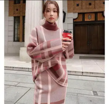 eimy istoire 랜덤 체크 니트 셋업