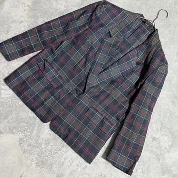 [ 고품질 ] DAKS 체크 무늬 테일러드 자켓 11AR