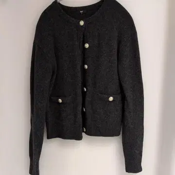 PLST 다크 그레이 가디건 S