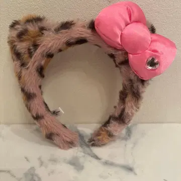 usj 키티 레오파드 무늬 머리띠 유니버셜