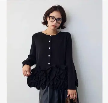 프릴 휘핑 니트 가디건 M 프리미어 유나이티드 애로우즈 스타일